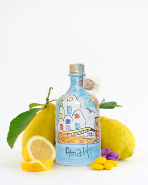 Limoncello in ceramica - Bottiglia 50 cl PAESAGGIO