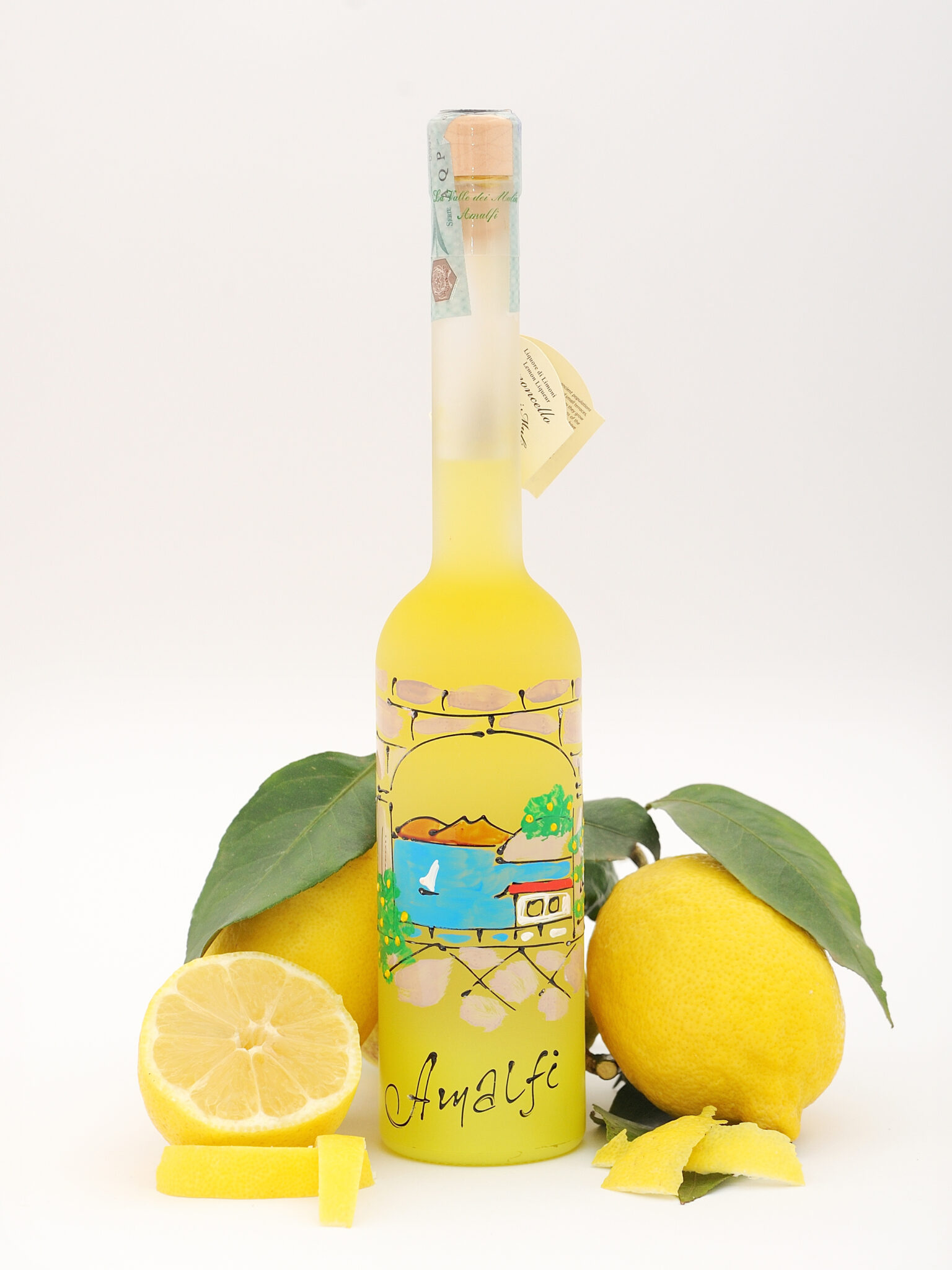 Limoncello 50 cl Satinata Decoro Paesaggio - Amalfi Lemon