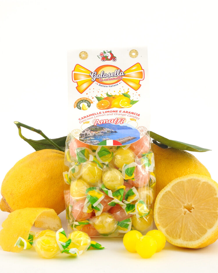 caramelle limone arancia orange lemon amalfi drop frizzante original candies coast